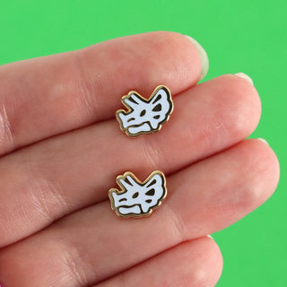 Triceratops Skull Earrings