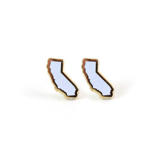 California White Glitter Earrings