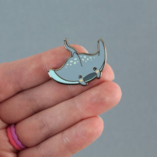 Manta Ray Enamel Pin