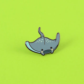 Manta Ray Enamel Pin