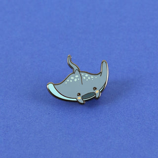 Manta Ray Enamel Pin