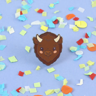 Bison Enamel Pin