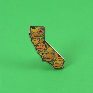 California Poppy Enamel Pin