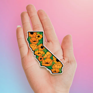 California Poppy Sticker