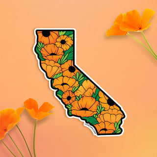 California Poppy Sticker