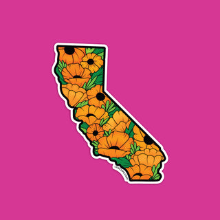 California Poppy Sticker