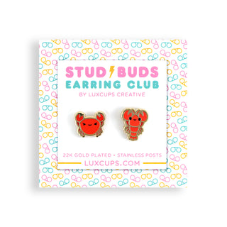 Crustacean Cuties Earrings - Stud Buds Earring Club