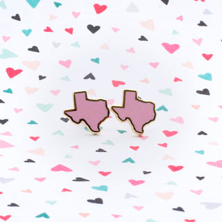 Texas Earrings - Solid Pink