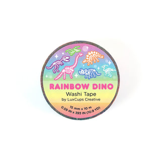 Rainbow Dino Washi Tape