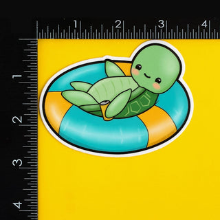 LuxCups Creative Sticker Tubin' Turtle Sticker