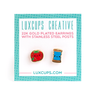 LuxCups Creative Stud Earrings Sew What?! Earrings