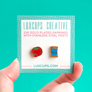 LuxCups Creative Stud Earrings Sew What?! Earrings