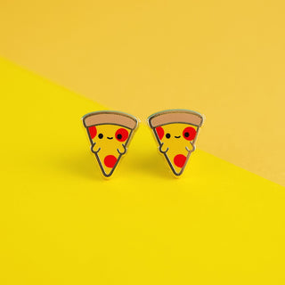 LuxCups Creative Stud Earrings Pizza Face Earrings