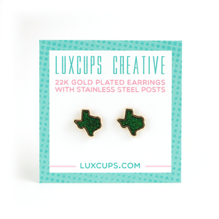 LuxCups Creative Stud Earrings Texas Earrings - Firefly Glitter