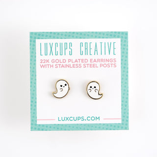 LuxCups Creative Stud Earrings Ghost Earrings