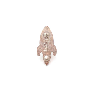 Pastel Retro Rocket Enamel Pin