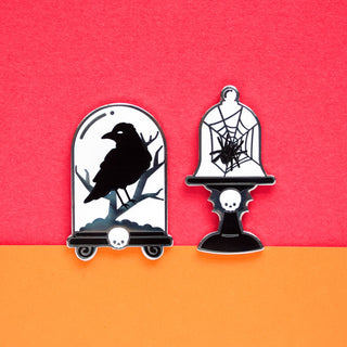 Raven Cloche Enamel Pin