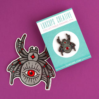 Web Weaver Enamel Pin