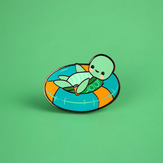 Tubin' Turtle Enamel Pin